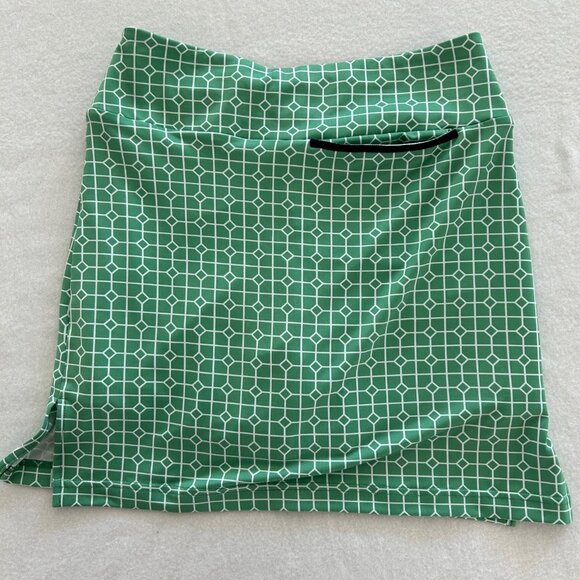 Golftini Masters Limited Edition Long Pull-On Skort SZXXS Green/Navy Open Court - Picture 2 of 5